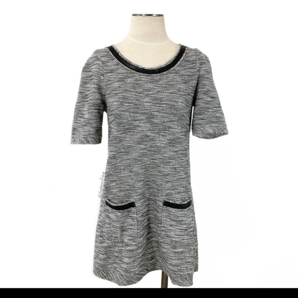 Anthropologie Postmark Beverly Tweed Grey Tunic - Picture 2 of 7